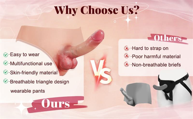 Hotsvibe Strap on Dildo Sex Toys for Couples with 6.3 Inches Realistic Penis Sleeve Silicone Strap on Harness