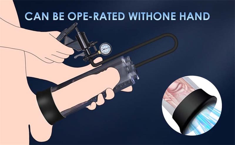 Hotsvibe Vacuum Penis Pump Adult Toys Penis Pump Enlarger Device with 1 Pcs Lifelike Vagina Sleeve 10