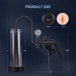 Hotsvibe Vacuum Penis Pump Adult Toys Penis Pump Enlarger Device with 1 Pcs Lifelike Vagina Sleeve - Image 6