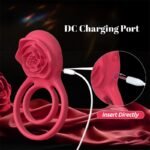 Hotsvibe Vibrating Cock Ring with Rose Clitoral Stimulator Penis Ring Vibrator with 7 Vibrations Male Couple Sex Toy - Image 5