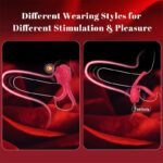 Hotsvibe Vibrating Cock Ring with Rose Clitoral Stimulator Penis Ring Vibrator with 7 Vibrations Male Couple Sex Toy - Image 7