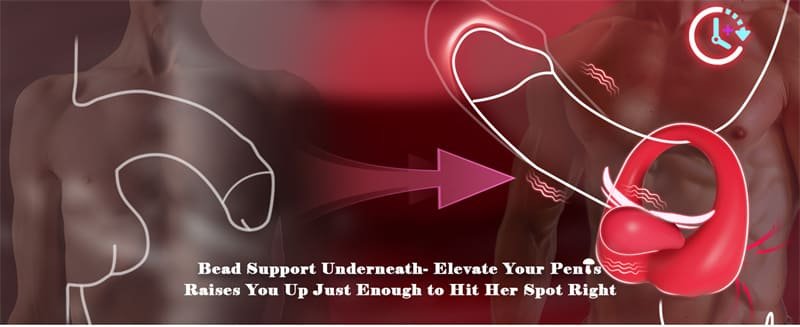 Hotsvibe Vibrating Penis Ring with 360° Adjustable Tongue Clitoral Taint Testicle Stimulator & 9 Vibration Modes