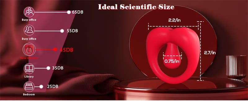 Hotsvibe Vibrating Penis Ring with 360° Adjustable Tongue Clitoral Taint Testicle Stimulator & 9 Vibration Modes