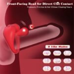 Hotsvibe Vibrating Penis Ring with 360° Adjustable Tongue Clitoral Taint Testicle Stimulator & 9 Vibration Modes - Image 2
