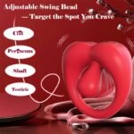 Hotsvibe Vibrating Penis Ring with 360° Adjustable Tongue Clitoral Taint Testicle Stimulator & 9 Vibration Modes - Image 3