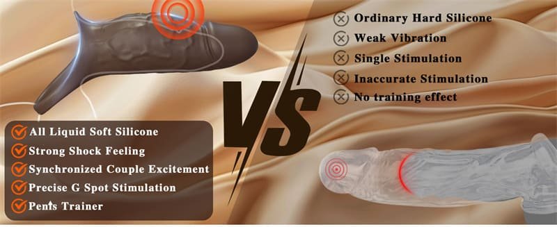 Hotsvibe Vibrating Penis Sleeve Cock Ring for Penis Testicles G Spot Penis Extender Vibrator