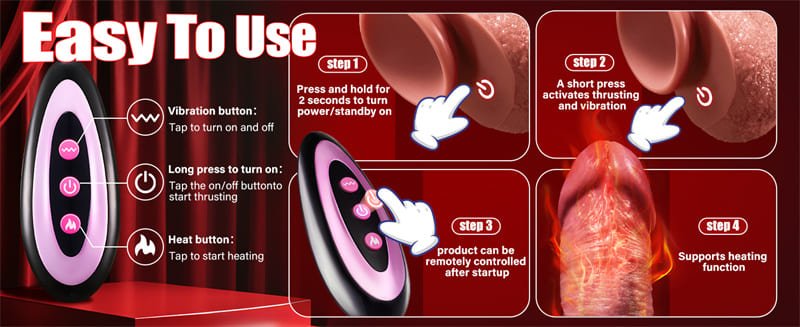 Hotsvibe Huge Realistic Thrusting Dildo Sex Toys Vibrator with 7 Thrusting 10 Vibrating Licking Mode Penis Dildos 7 Hotsvibe Huge Realistic Thrusting Dildo Sex Toys Vibrator with 7 Thrusting 10 Vibrating Licking Mode Penis Dildos