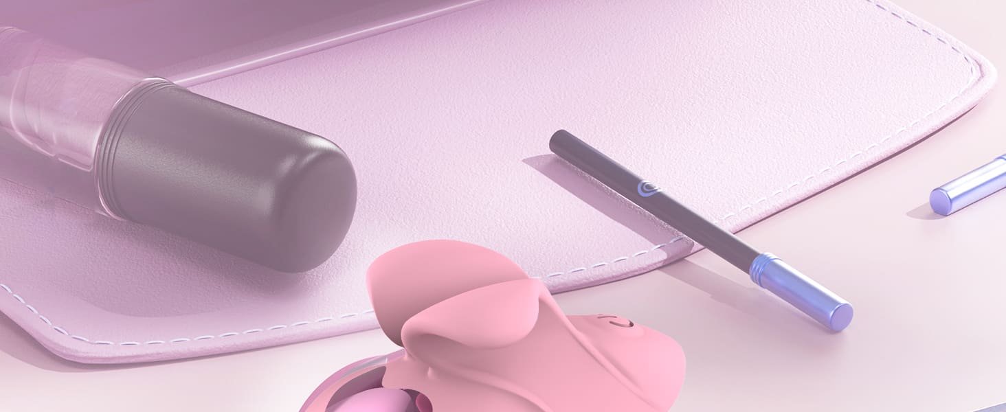 Pink Finger Vibrator Women Sex Toys with 9 Vibrations Silicone Butterfly Vibrators Nipple Clitoris Vibrator 9