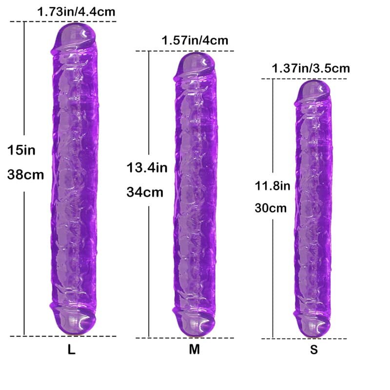 Purple Realistic Double Ended Dildo for G spot P spot Anal Enjoyment Dildo Sex Toys 2