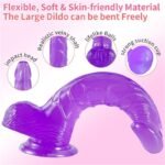 Purple Strap on Dildo with Harness, 8.31 Inch Wearable Realistic Dildo with Strong Suction Cup G Spot Stimulator - Image 2