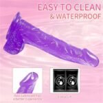 Purple Strap on Dildo with Harness, 8.31 Inch Wearable Realistic Dildo with Strong Suction Cup G Spot Stimulator - Image 3