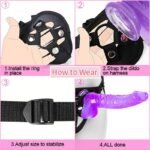 Purple Strap on Dildo with Harness, 8.31 Inch Wearable Realistic Dildo with Strong Suction Cup G Spot Stimulator - Image 4