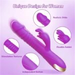 Purple Thrusting Dildo Vibrators with 3 Thrusting and 10 Vibrating Modes Rabbit Vibrator for Solo and Couples - Image 4