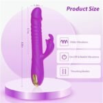 Purple Thrusting Dildo Vibrators with 3 Thrusting and 10 Vibrating Modes Rabbit Vibrator for Solo and Couples - Image 6