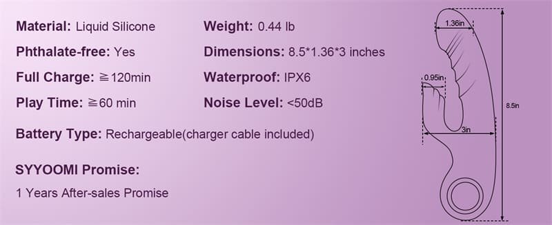 Purple Thrusting Vibrator G Spot Dildos with 3 Thrusting 10 Vibrations Modes for Dual Stimulation Rabbit Vibrator 12