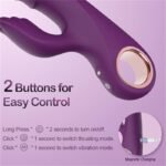 Purple Thrusting Vibrator G Spot Dildos with 3 Thrusting & 10 Vibrations Modes for Dual Stimulation Rabbit Vibrator - Image 3