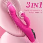 Rabbit Dildo Vibrator for Women with 9 Thrust 9 Vibration Modes Thrusting Dildo Vibrator for Clitoris Stimulation - Image 2