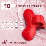 Red Mini Finger Vibrator Sex Toys with 10 Vibration Modes Bullet Vibrators Nipple Sex Toys & Games Women Pleaseure - Image 2