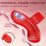 Red Mini Finger Vibrator Sex Toys with 10 Vibration Modes Bullet Vibrators Nipple Sex Toys & Games Women Pleaseure - Image 3