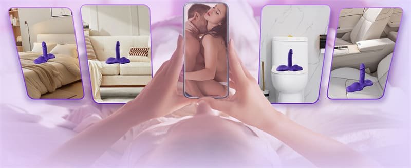 Ride Dildo Vibrator Sex Toys, Strap On Thrusting Dildo with 12 Thrusting & Vibrating Modes Grinder Vibrators for Women