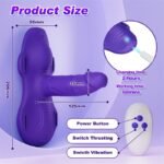 Ride Dildo Vibrator Sex Toys, Strap On Thrusting Dildo with 12 Thrusting & Vibrating Modes Grinder Vibrators for Women - Image 6