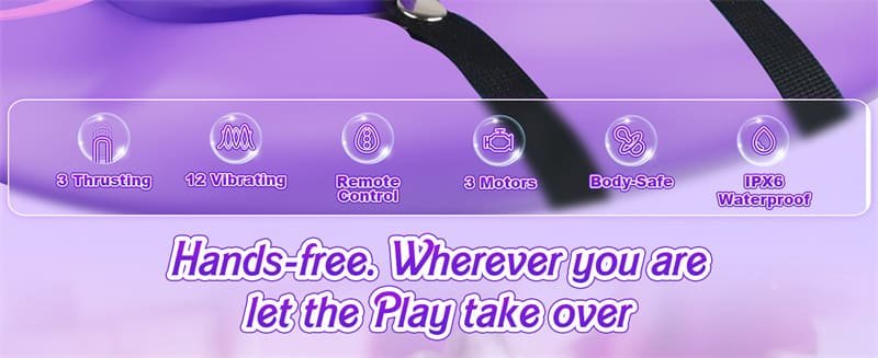 Ride Dildo Vibrator Sex Toys, Strap On Thrusting Dildo with 12 Thrusting & Vibrating Modes Grinder Vibrators for Women