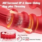 Rose 4-in-1 Rabbit Vibrator for Women with 7 Thrusting & 10 Tongue Licking Vibrating Modes APP G-Spot Stimulator - Image 3