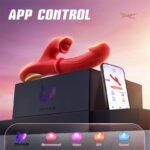 Rose 4-in-1 Rabbit Vibrator for Women with 7 Thrusting & 10 Tongue Licking Vibrating Modes APP G-Spot Stimulator - Image 5