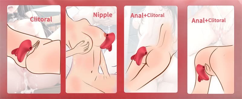 Rose Finger Vibrator with Suction Function 10 Vibration Sucking Clitoral Vibrators Sex Toy for Women Couples 13