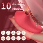 Rose Finger Vibrator with Suction Function, 10 Vibration Sucking Clitoral Vibrators Sex Toy for Women Couples - Image 2