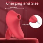 Rose Finger Vibrator with Suction Function, 10 Vibration Sucking Clitoral Vibrators Sex Toy for Women Couples - Image 8