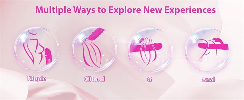 Rose Rabbit Vibrator with 3 Thrusting and 10 Vibrating Modes Silicone Thrusting Dildo Vibrators for Couples 10