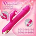 Rose Rabbit Vibrator with 3 Thrusting and 10 Vibrating Modes Silicone Thrusting Dildo Vibrators for Couples - Image 2