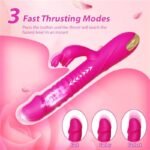 Rose Rabbit Vibrator with 3 Thrusting and 10 Vibrating Modes Silicone Thrusting Dildo Vibrators for Couples - Image 3
