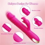 Rose Rabbit Vibrator with 3 Thrusting and 10 Vibrating Modes Silicone Thrusting Dildo Vibrators for Couples - Image 4