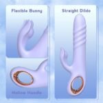 Rose Thrusting Vibrator Sex Toys with 10 Powerful Vibration 10 Thrusting Modes Rabbit G Spot Dildo Vibrators for Women - Image 12
