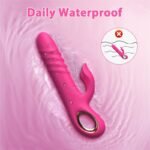 Rose Thrusting Vibrator Sex Toys with 10 Powerful Vibration 10 Thrusting Modes Rabbit G Spot Dildo Vibrators for Women - Image 7