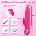 Rose Thrusting Vibrator Sex Toys with 10 Powerful Vibration 10 Thrusting Modes Rabbit G Spot Dildo Vibrators for Women - Image 8