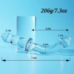 Small Crystal Glass Dildo, 7.6 Inch Curved Double-Ended Anal Plug Beads Dildo Beginner Massager Anal Toy - Image 6