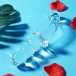 Small Crystal Glass Dildo, 7.6 Inch Curved Double-Ended Anal Plug Beads Dildo Beginner Massager Anal Toy - Image 7