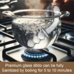 Small Crystal Glass Dildo, 7.6 Inch Curved Double-Ended Anal Plug Beads Dildo Beginner Massager Anal Toy - Image 8