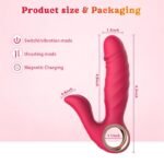 Thrusting Rabbit Vibrator with 5 Thrusting & 10 Vibration Modes G Spot Vibrator Dildowith Easy-Grip Ring Handle - Image 5
