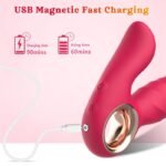 Thrusting Rabbit Vibrator with 5 Thrusting & 10 Vibration Modes G Spot Vibrator Dildowith Easy-Grip Ring Handle - Image 6