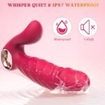 Thrusting Rabbit Vibrator with 5 Thrusting & 10 Vibration Modes G Spot Vibrator Dildowith Easy-Grip Ring Handle - Image 7