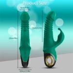USK-V09 G-spot Rabbit Vibrator with 9 Vibrating & 5 Telescopic Modes Silicone Thrusting Dildo Sex Toys for Women - Image 6