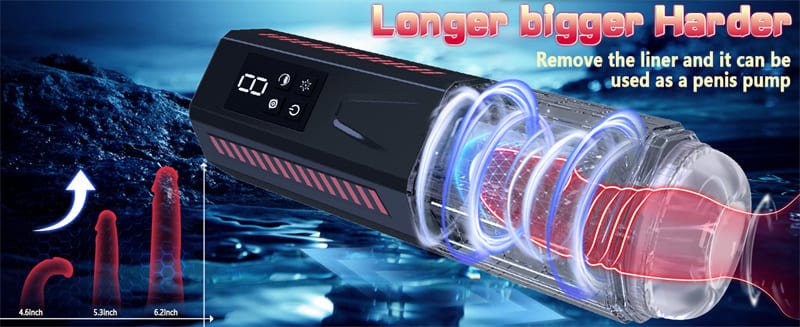 Upgrade Automatic Male Masturbator with 7 Thrusting & 7 Rotating Sex Machine Male Sex Toys with LCD Display D08A