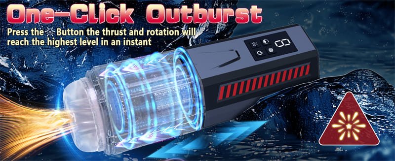 Upgrade Automatic Male Masturbator with 7 Thrusting & 7 Rotating Sex Machine Male Sex Toys with LCD Display D08A