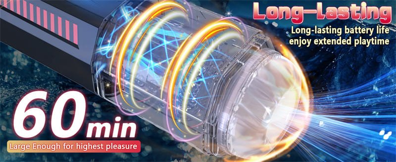 Upgrade Automatic Male Masturbator with 7 Thrusting & 7 Rotating Sex Machine Male Sex Toys with LCD Display D08A