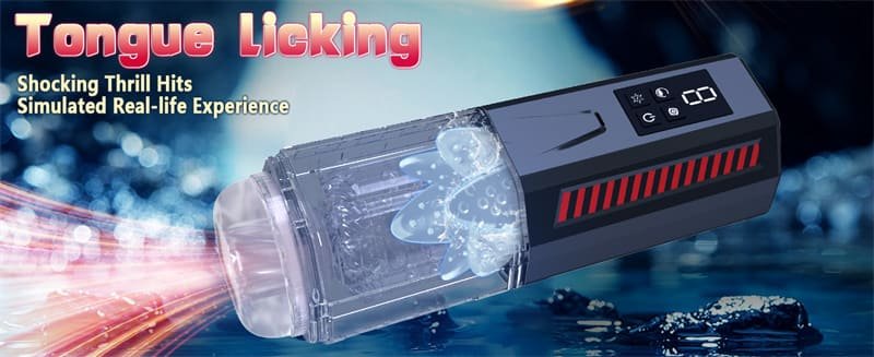 Upgrade Automatic Male Masturbator with 7 Thrusting & 7 Rotating Sex Machine Male Sex Toys with LCD Display D08A