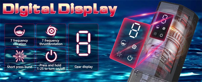 Upgrade Automatic Male Masturbator with 7 Thrusting & 7 Rotating Sex Machine Male Sex Toys with LCD Display D08A 9 Upgrade Automatic Male Masturbator with 7 Thrusting & 7 Rotating Sex Machine Male Sex Toys with LCD Display D08A